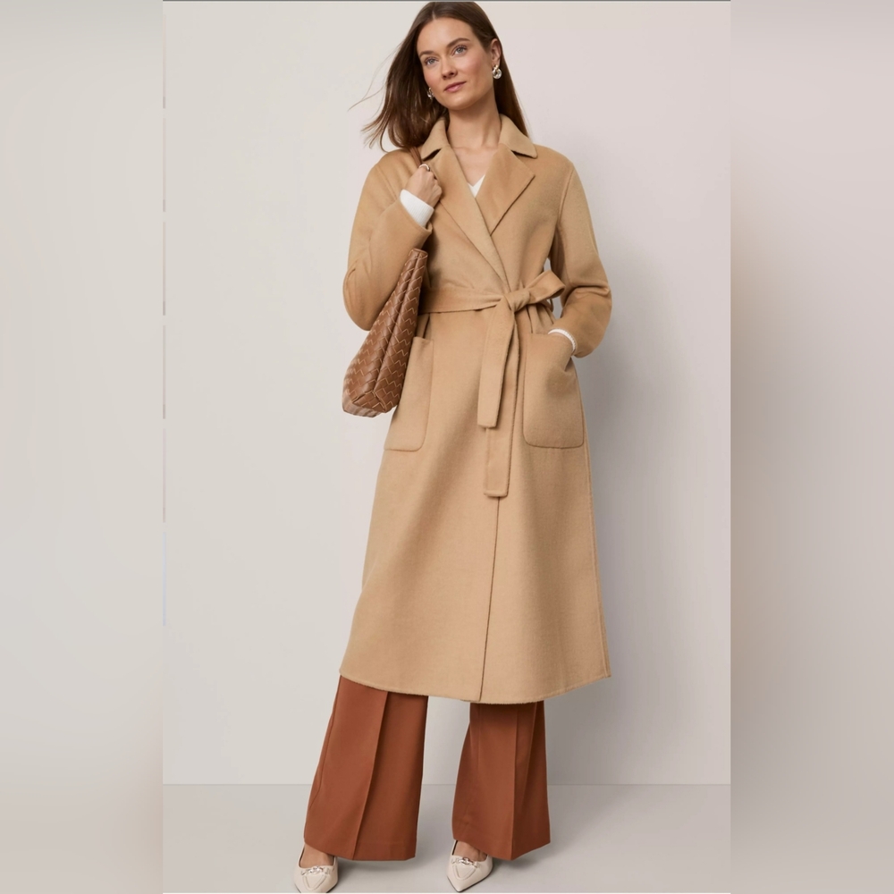 Ann Taylor Tan Belted Coat